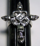 Wholesale FOUR SKULL CROSS DELUXE BIKER RING (Sold by the piece) *