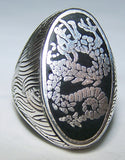 INLAYED CHINESE DRAGON SILVER 