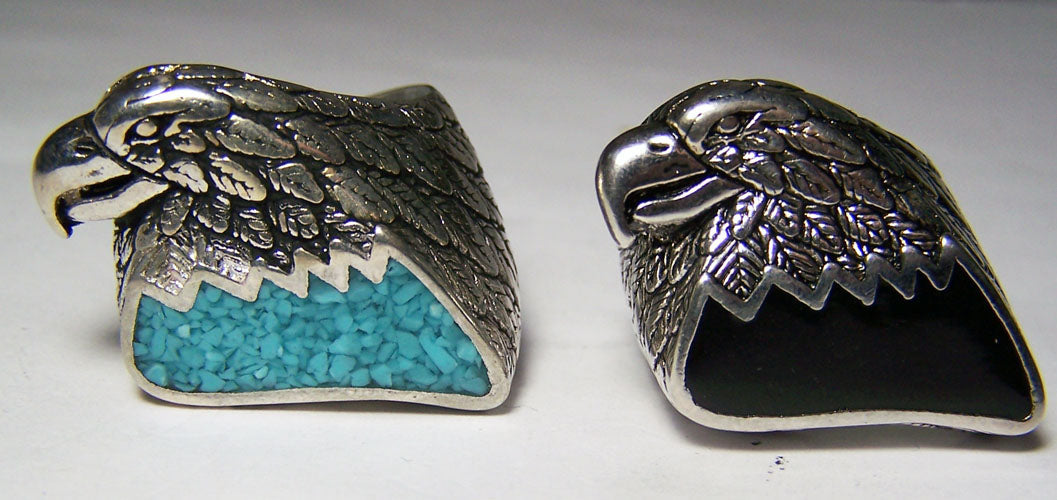 Buy INLAYED EAGLE SILVER DELUXE BIKER RING *Bulk Price