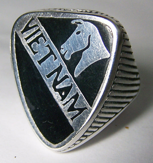Wholesale VIETNAM HORSE SILVER DELUXE BIKER RING (Sold by the piece) *