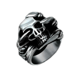 Wholesale DRAGON CLAW SKULL STEEL  METAL BIKER RING (sold by the piece)