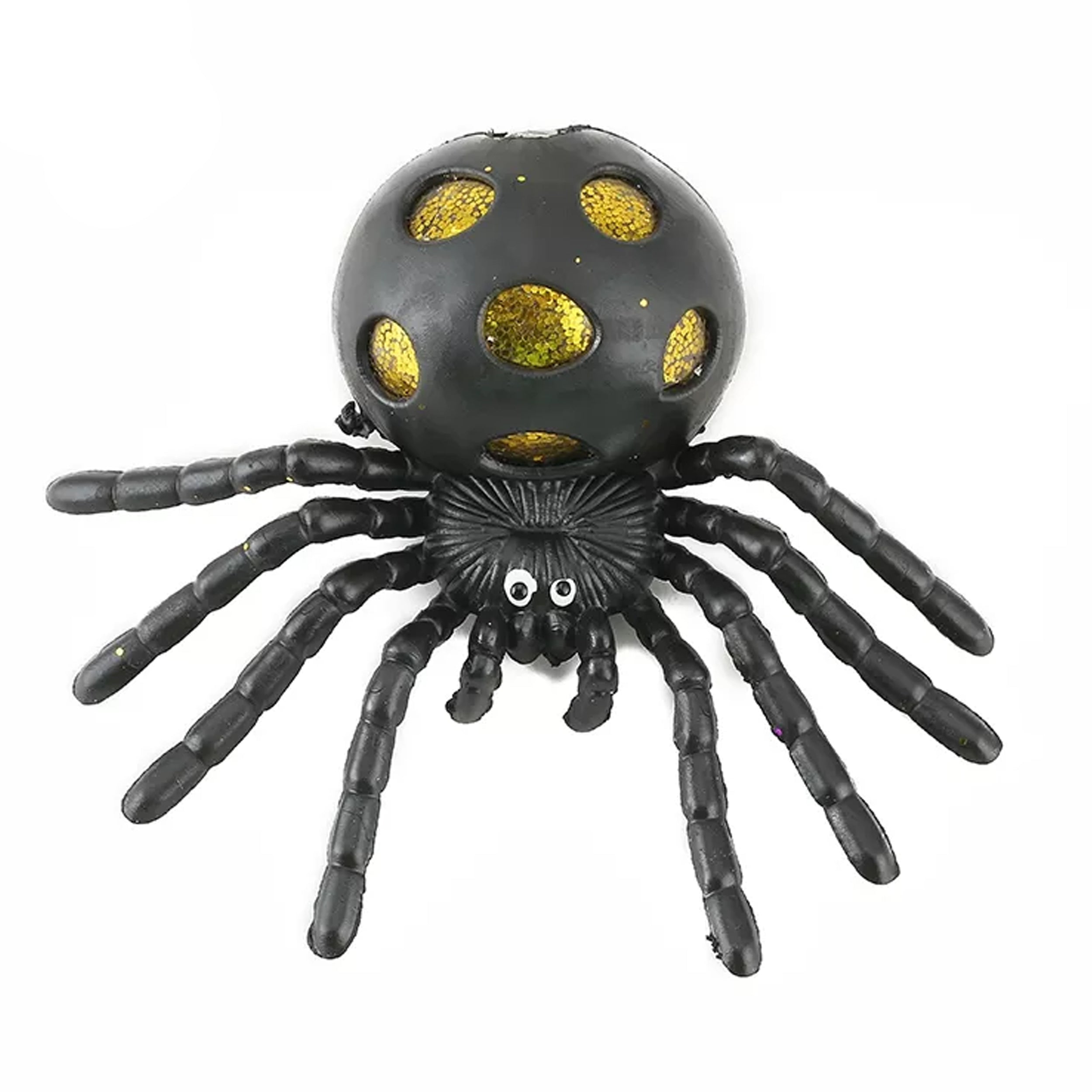 Black Spider Squeeze Ball with Water Beads