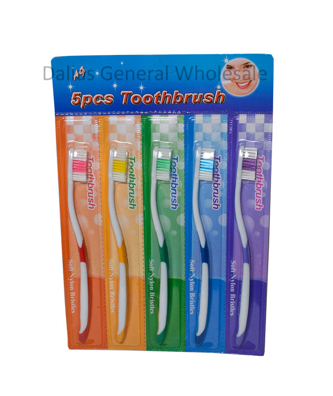 Bulk Buy 5 PC Soft Toothbrushes Wholesale