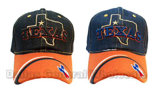 Bulk Buy "Texas" Adults Casual Denim Caps Wholesale
