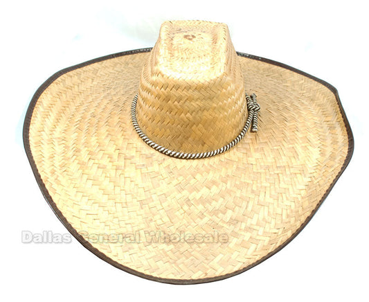 Bulk Buy Extra Wide Sombrero Straw Hats Wholesale