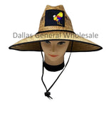 Men Rooster Patch Straw Hats In Bulk