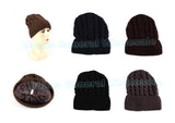 Bulk Buy Warm Solid Twist Pattern Beanies Wholesale