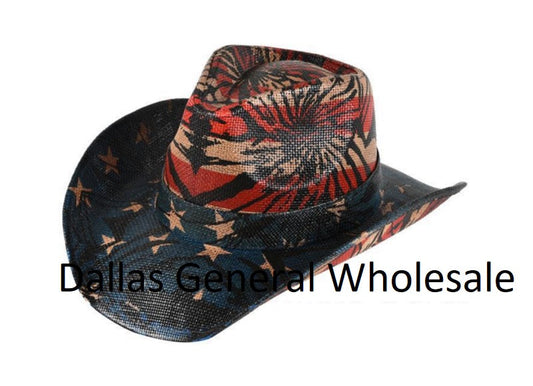 Distress Design Straw Cowboy Hats Wholesale MOQ 12