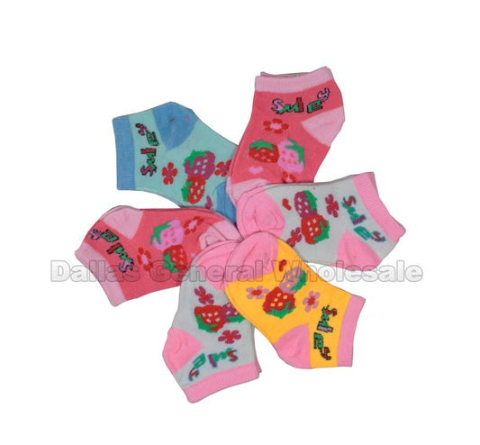 Baby Girls Strawberry Ankle Socks Wholesale MOQ 12