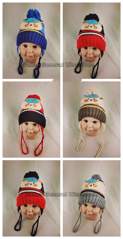 Toboggan Beanie Hats For Kids Bulk - Assorted