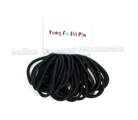 24 PC Black Hair Ties Wholesale MOQ -12 pcs