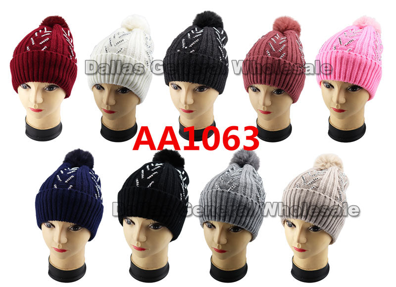 Bulk Buy Bling Bling Fashion Thermal Beanie Hats Wholesale