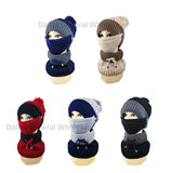 Bulk Buy Women Fur Lining Beanie w/ Scarf & Mask Set Wholesale