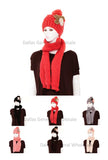 Bulk Buy Adults Fur Lining Beanie Hat w/ Scarf Set Wholesale