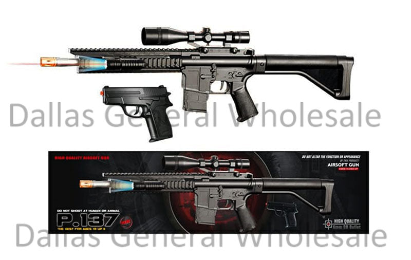 Bulk Buy Airsoft BB Machine Guns w/ Pistol Gun Set Wholesale