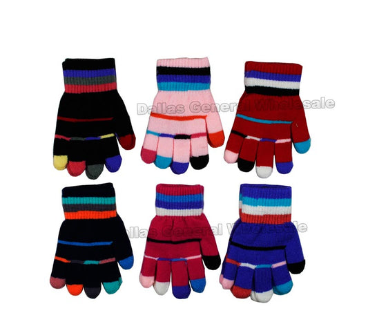 Bulk Buy Little Kids Colorful Knitted Gloves Wholesale