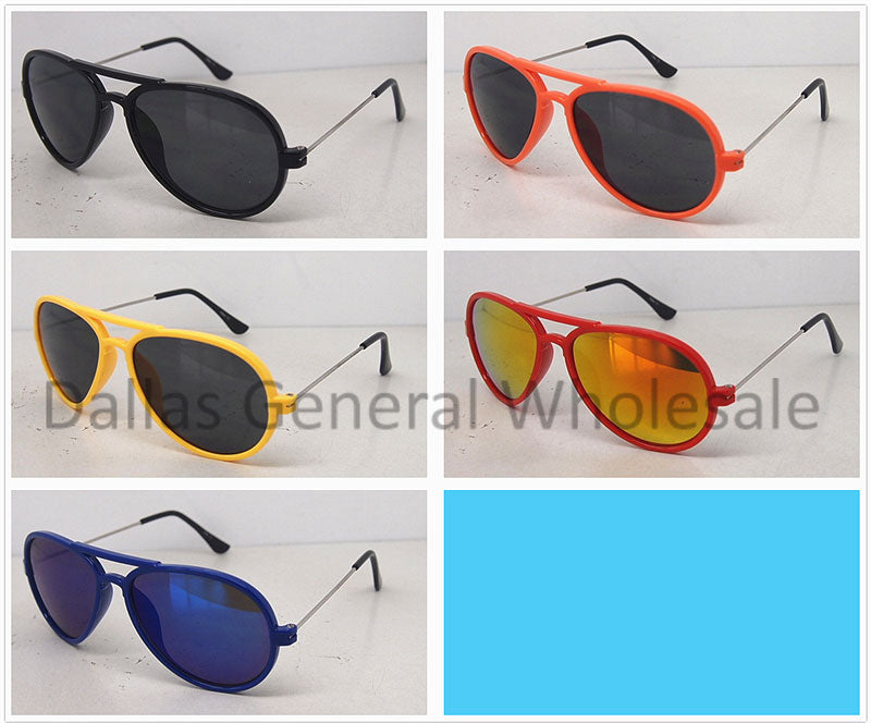 Bulk Buy Kids Plastic Frame Aviator Sunglasses Wholesale