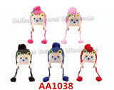 Bulk Buy Girls Kitten Toboggan Beanie Hats Wholesale