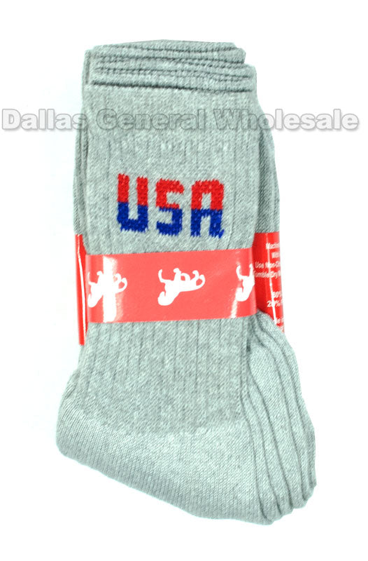 Men USA Casual Crew Socks Wholesale