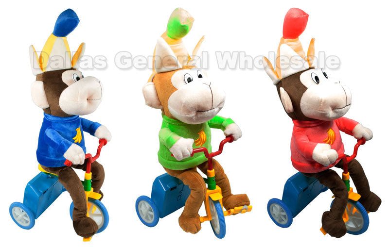 Bulk Buy Plush Monkey Riding Bikes Wholesale