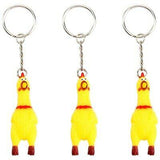 Scramming Rubber Chicken Pendant Keychain for Keys Bags