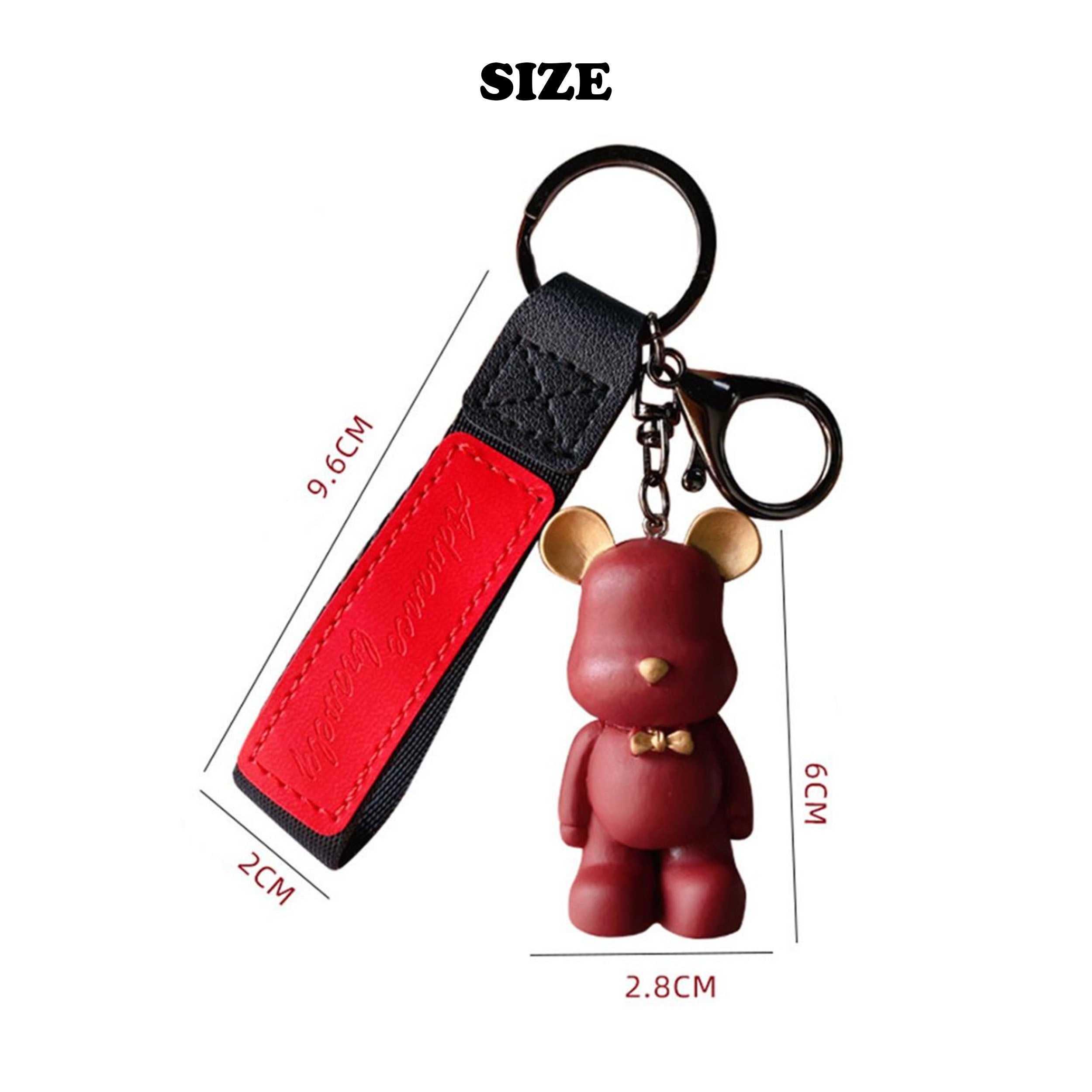 Cute Solid Cartoon Bear Keychain: The Perfect Accessory for Your Keys