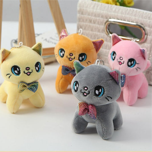 Accessorize Your Keys with Our Cute Cartoon Plush Animal Soft Cat Keychain Pendant