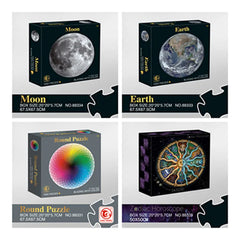 Circular Paper Moon Puzzle Educational Toy - Let Your Child Explore the Universe with Fun and Engaging Moon-Shaped Puzzle Toys