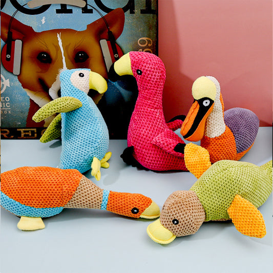 Duck Stuffed Plush Squeaky Dog Toys