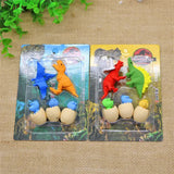 Dinosaur Egg Style Eraser Set for School Kids