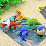 Dinosaur Egg Style Eraser Set for School Kids