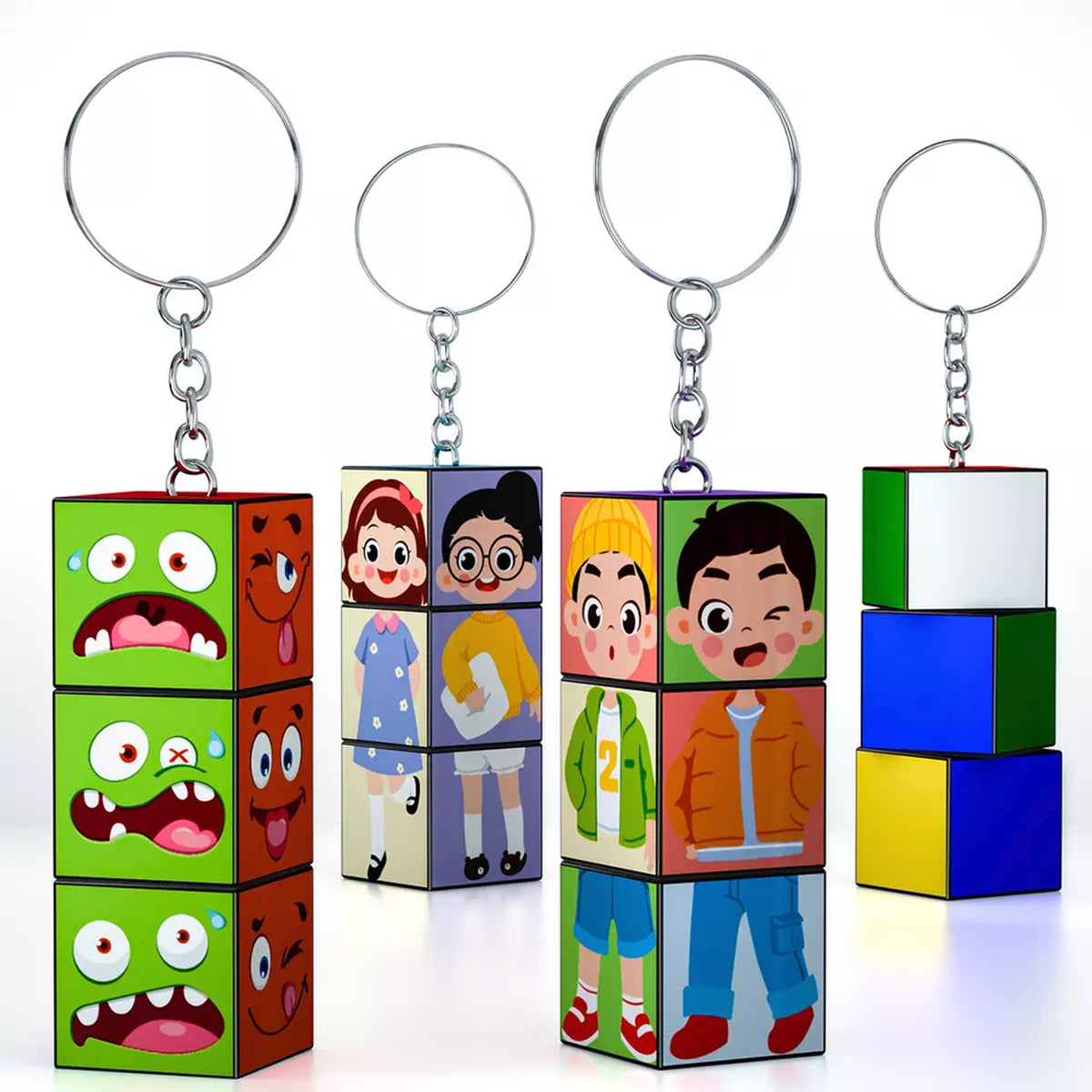 Cube Magic Keychain Fidget Toy