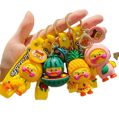 Fruit Duck Keychain Toy