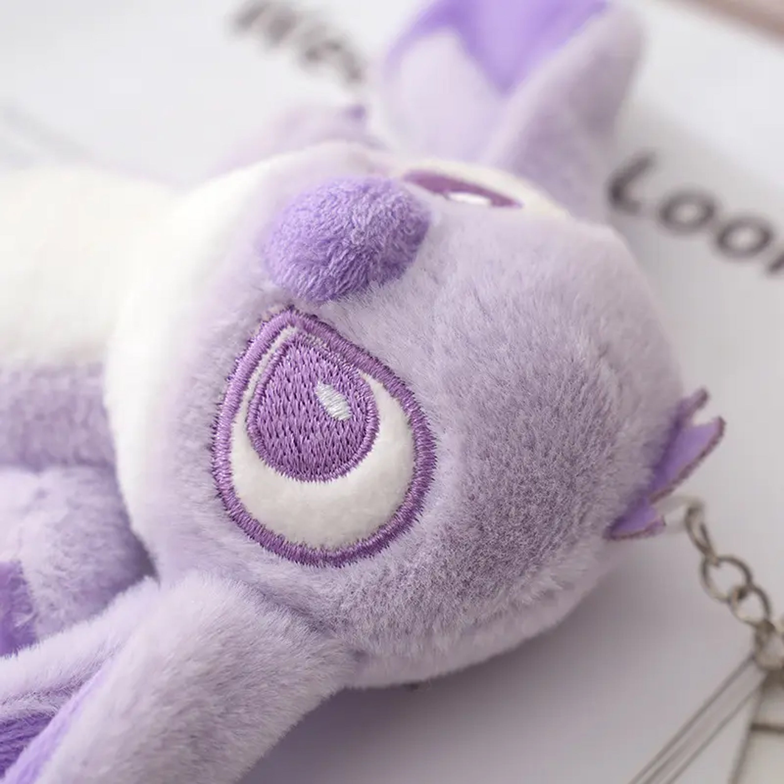 Cute Purple Soft Plush Animal Stuffed Keychains