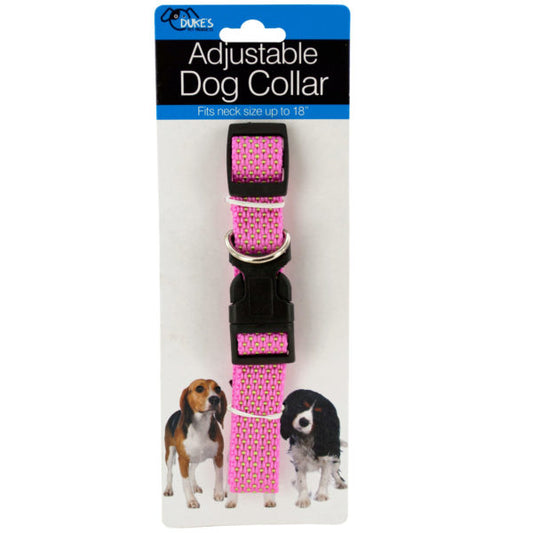 Fashion Pink Adjustable Nylon Dog Collar