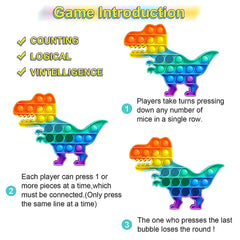 How to Play with Rainbow Dinosaur Pop it Fidget Toys
