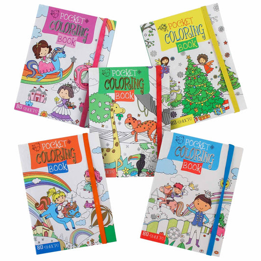 Pocket Coloring Book Set  For Kids In Bulk- Assorted