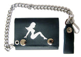 Buy EMBROIDERED MUD FLAP TRUCKER GIRL TRIFOLD LEATHER WALLET WITH CHAINBulk Price