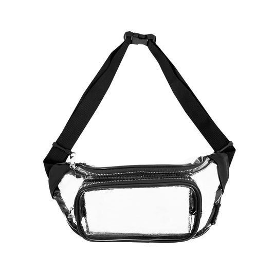 Buy Clear Wholesale Fanny Pack in Assorted Colors in Black - Bulk Case of 24
