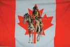 Wholesale CANADIAN / CANADA INDIAN ON HORSE 3' X 5' FLAG (Sold by the piece)