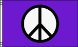 Wholesale PURPLE PEACE SIGN 3 X 5 FLAG ( sold by the piece )