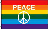 Buy RAINBOW PEACE WORDS AND SIGN3 X 5 FLAG Bulk Price