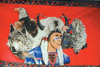 Wholesale INDIAN WOLF EAGLE BUFFALO 3' X 5' FLAG (Sold by the piece)