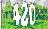 Wholesale IT 4:20 SOMEWHERE  3 X 5 MARIJUANA FLAG (Sold by the piece)