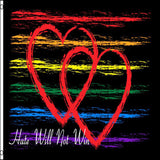 Wholesale HATE WILL NOT WIN RAINBOW HEARTS  3 X 5 FLAG ( sold by the piece )