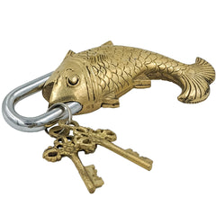 Functional Brass Fish Pad Lock