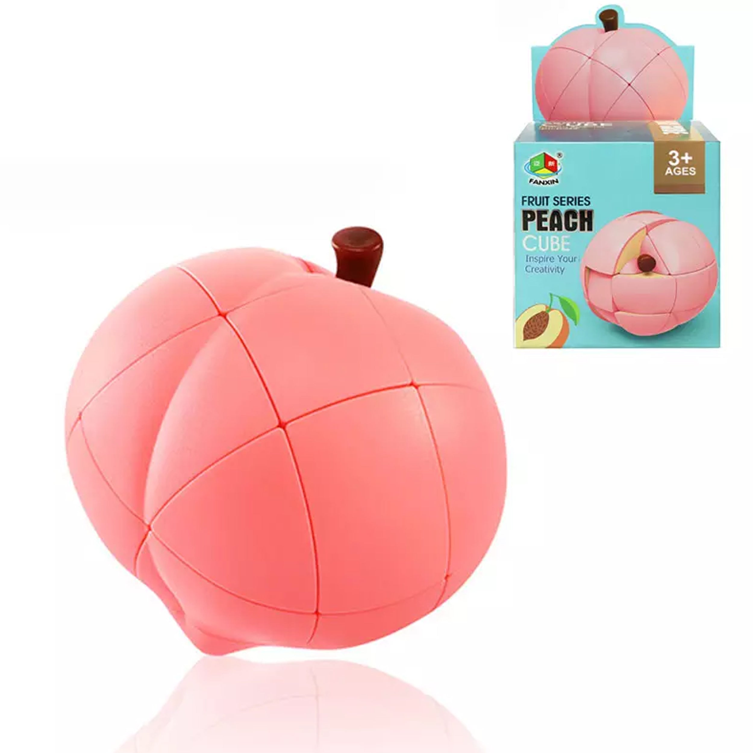 Fruit Magic Cube Set Puzzle Peach Toys - A Fun and Challenging Brain Teaser for Kids and Adults