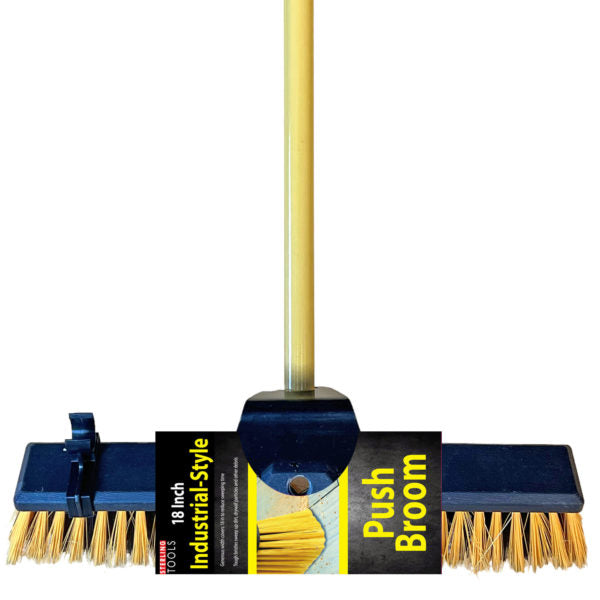 Industrial -Style Broom with Collapsible Head