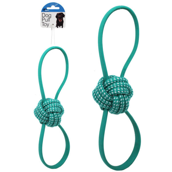 13 Figure 8 Dog Pull Toy with Knotted Rope Ball MOQ-6Pcs, 4.75$/Pc