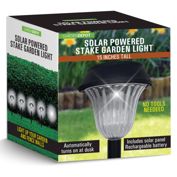 Crystal Rechargeable Solar Garden Stake Light